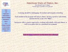 Tablet Screenshot of americanstarsofdance.com